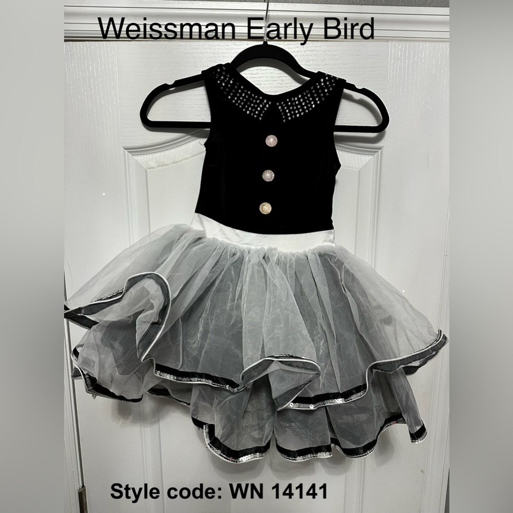 Weissman Black & White Layered Tulle Dance Dress Early Bird Size MC Style 14141